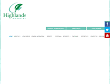 Tablet Screenshot of highlandshospital.org